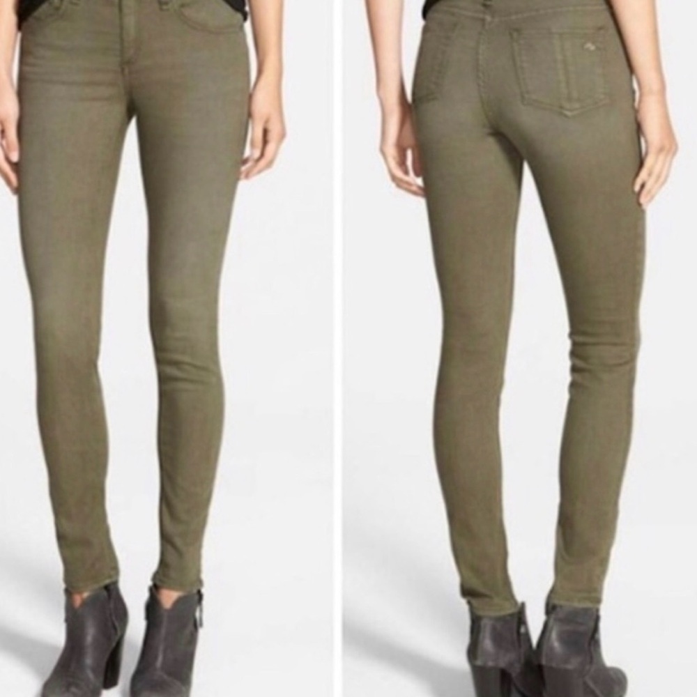 Rag & Bone the Legging Skinny Jeans size 25 Green/Brown